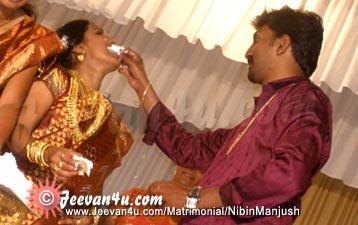 Nibin Manjush Wedding cake exchange